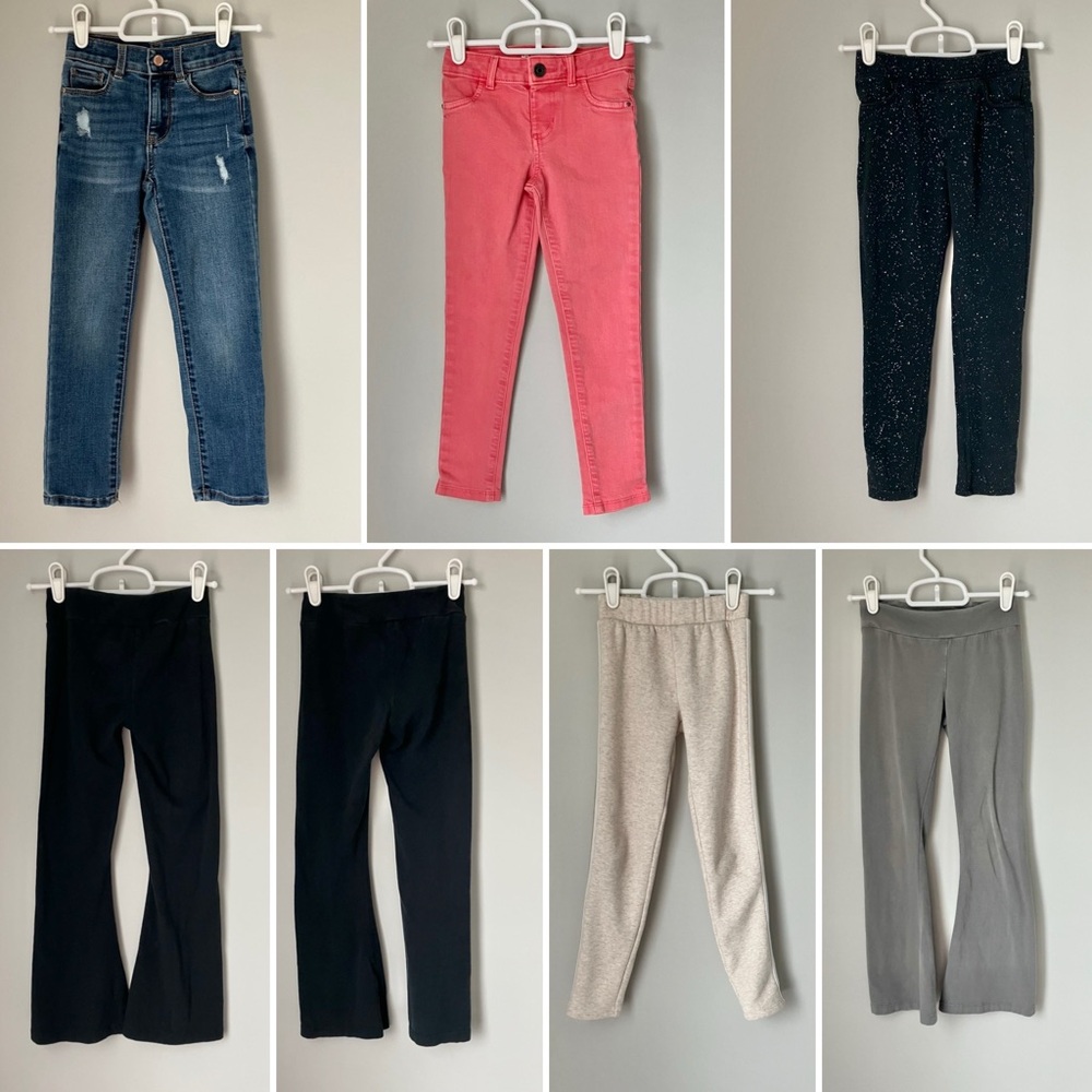 7-piece girls flares/jeans set small/6